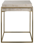 Inda - Modern Accent Table - Beige & Gold