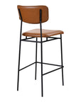 Sailor - Bar Stool - Dark Brown - Leather