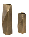 Geoform - Indoor-Outdoor Vases (Set of 2) - Brass