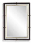 Bach - Rectangle Mirror - Walnut & Brass