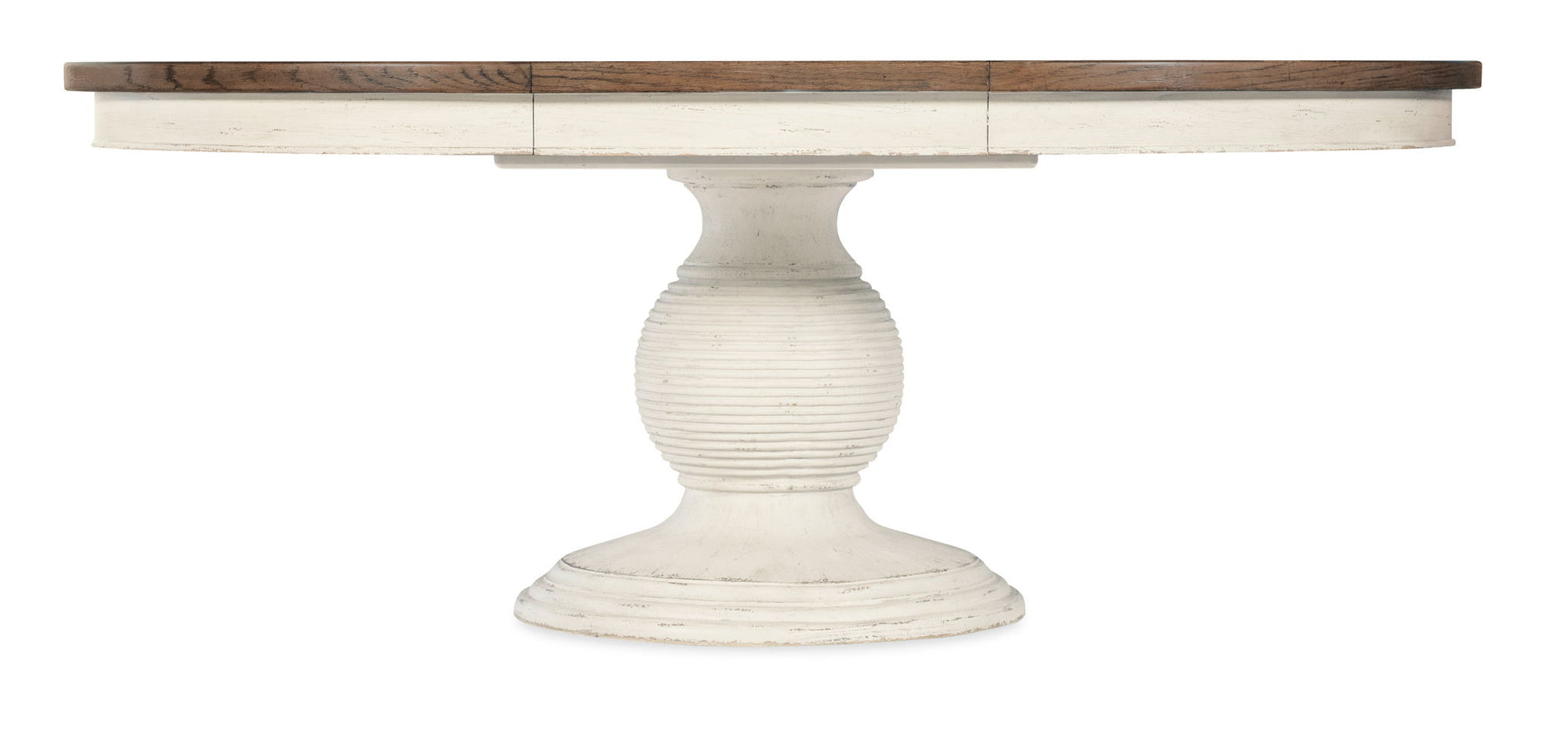 Americana - Round Pedestal Dining Table With One 22" Leaf
