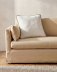 Carr - 25" Cushion - Faux Fur Cream