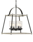 Edgecomb - 4 Light Indoor-Outdoor Pendant - Black / Gray