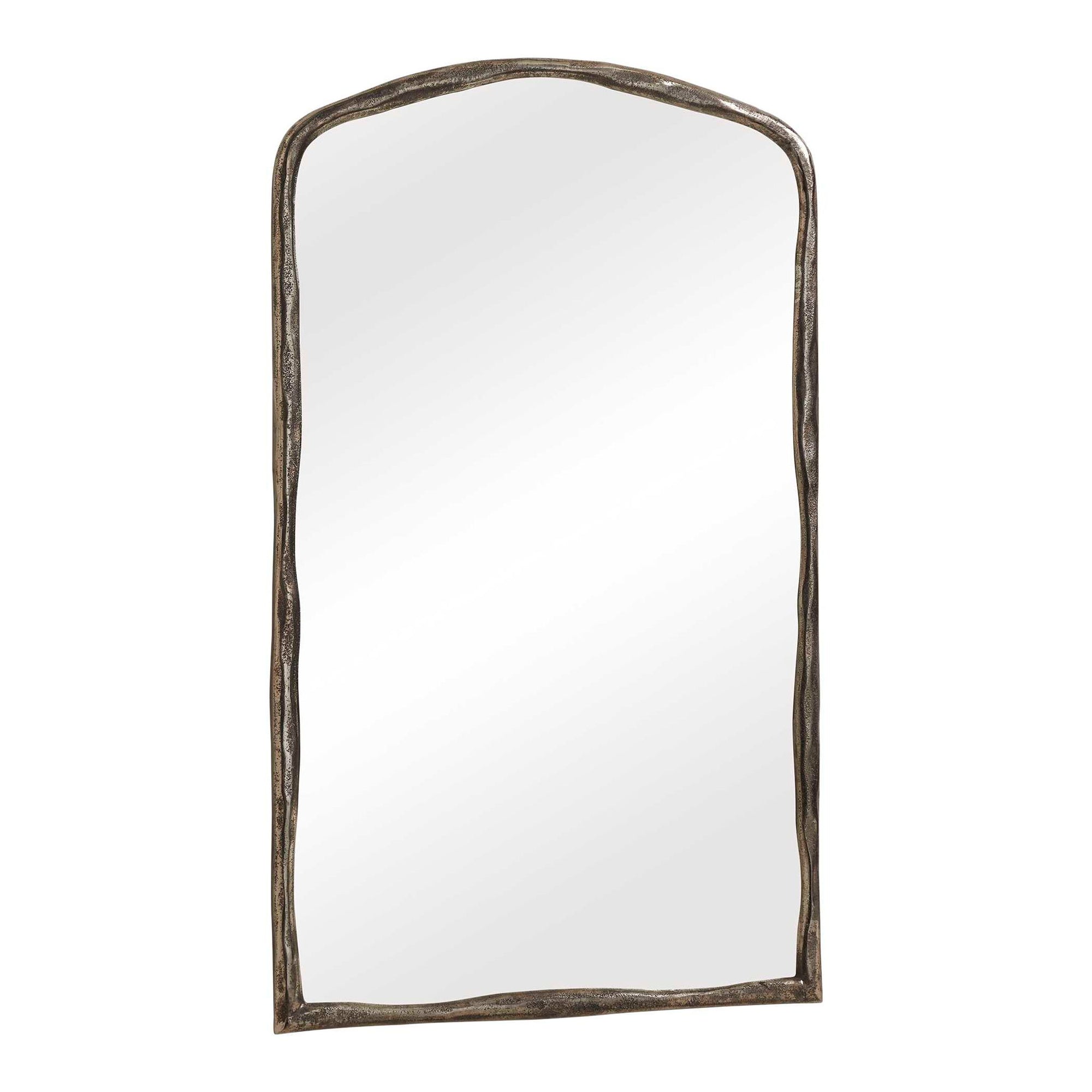 Hammered Antique - Arch Mirror - Nickel