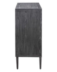 Laurentia - 2 Door Accent Cabinet - Black & Pearl Silver
