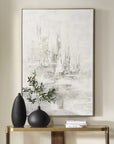 Hours In Silence - Abstract Art - Black / Brown / Gray / White / Woodtone