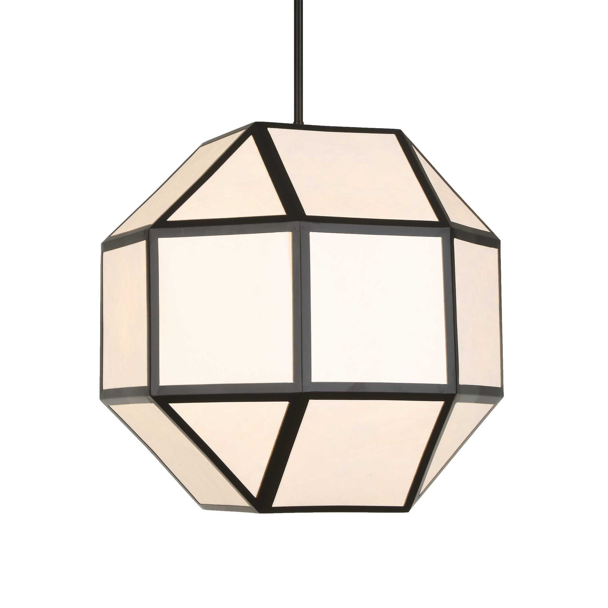 Hoi An - 4 Light Geometric Chandelier - Black