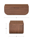 Hettie - Floating Nightstand - Dark Brown