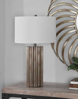 Khalio - Gun Metal Table Lamp - Dark Brown