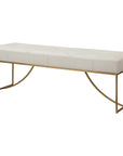 Swale - Ivory Leather Bench
