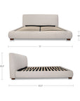 Beau - Queen Storage Bed - Speckled Light Gray