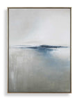 Above The Waterline - Abstract Painting - Blue / Gray / White