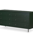 Reagan - 6 Drawer Dresser - Deep Green