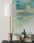 Sepia - Brown Marble Buffet Lamp