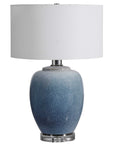 Blue Waters - Ceramic Table Lamp - Blue