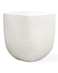 Alma - Concrete Outdoor Side Table - White