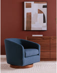 Oscy - Swivel Chair - Dark Atlantic