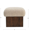 Serge - Ottoman Faux Shearling - Cream / White / Dark Brown