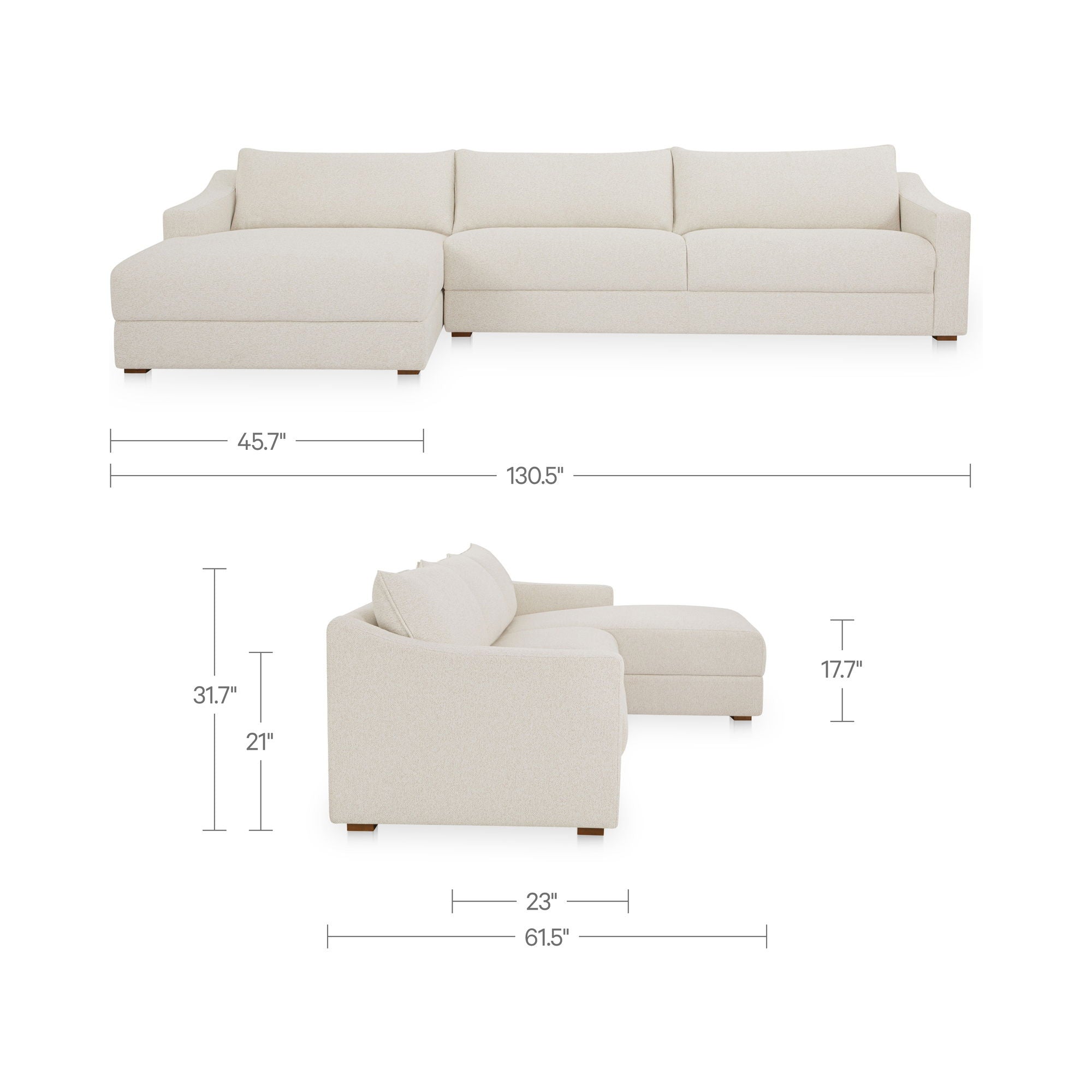 Farrow - Left Sectional - Flecked Oat