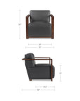Barnes - Accent Chair - Black / Dark Brown
