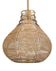 Hestia - 1 Light Natural Rope Pendant - Light Brown