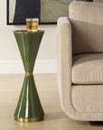 Ronde - Drink Table - Brass / Jade Green