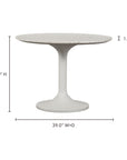 Tuli - Cafe Table - Pearl Silver