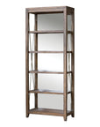 Delancey - Weathered Oak Etagere - Dark Brown