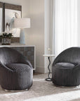 Crue - Fabric Swivel Chair - Gray
