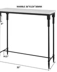 Bourges - Marble Console Table - White