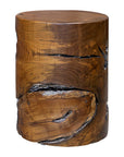 Rafe - Wooden Accent Stool - Silver / Woodtone