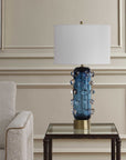 Aura - Table Lamp - Blue / Brass