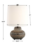 Wester - Ceramic Table Lamp - Brown,Gray