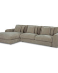 Berga - Sectional Pebble Left Stationary Sofa - Gray