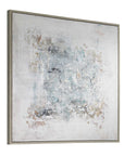 Find Me Here - Abstract Framed Canvas Art - Black / Blue / Brown / Gray / White