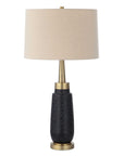 Spyglass - Wood Grain Table Lamp - Black