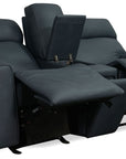 MS - Riverton Power Gliding Console Loveseat With Power Headrest And Lumbar - Black