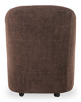 Drava - Rolling Dining Chair - Dark Brown