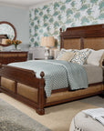 Nouveau Chic - California King Upholstered Bed - Dark Brown