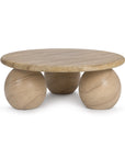 Elaria - Outdoor Round Coffee Table - Beige