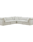 Clay - Classic L Modular Sectional - Pearl Silver