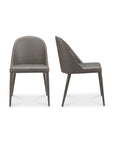 Burton - Vegan Leather Dining Chair (Set of 2) - Gray