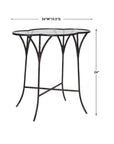 Adhira - Glass Accent Table - Black