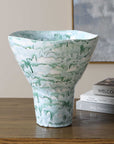 Jameis - Ceramic Watercolor Vase - Blue,Green,White