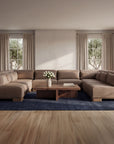 June - U Shaped Modular Sectional - Dark Brown