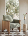 Bauer - Accent Chair - Sage Green / Light Brown