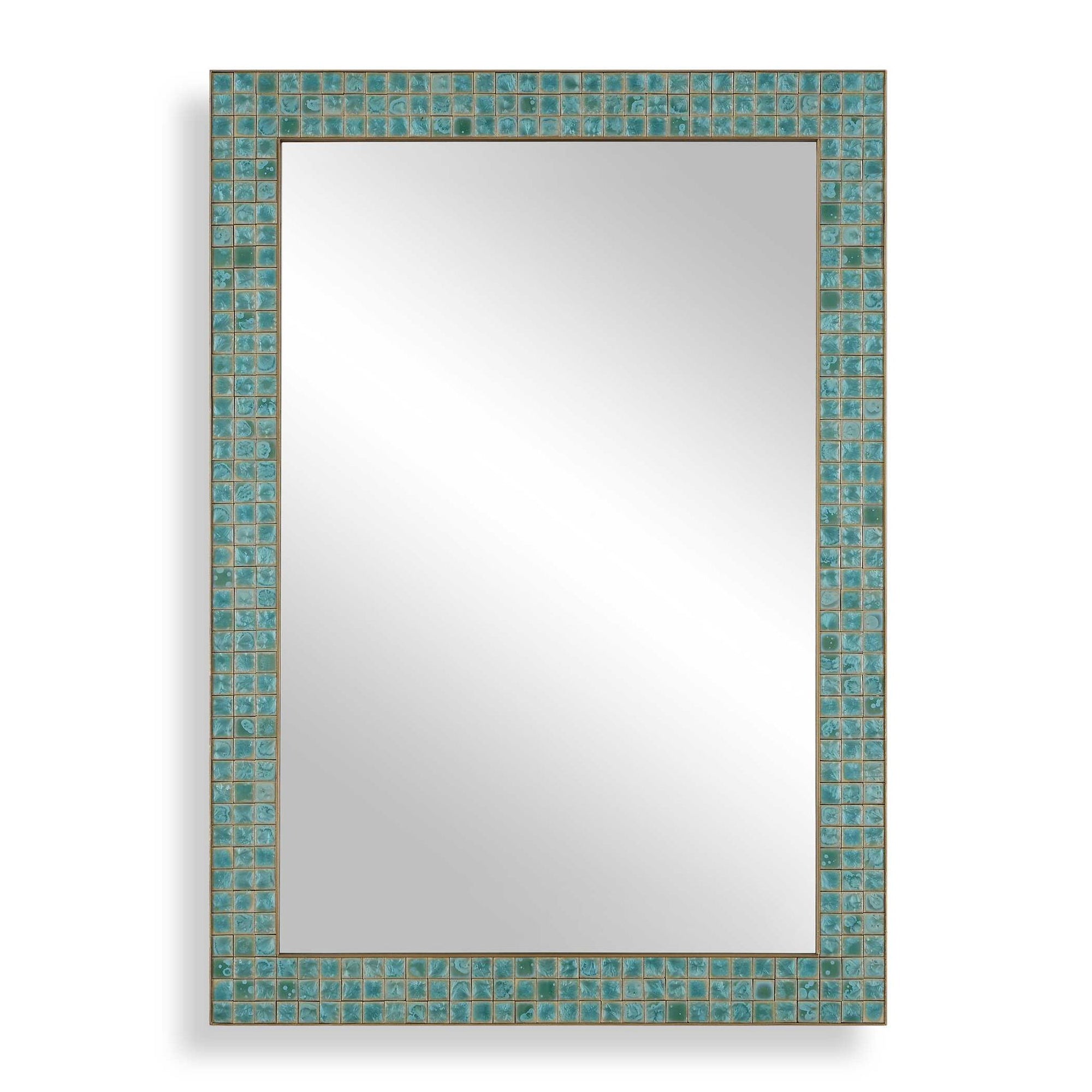 Coralie - Tile Mirror - Blue / Gold / Green