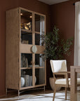 Sonnet - Display Cabinet - Dark Gray / Light Brown