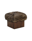 Serge - Ottoman Faux Fur - Brown