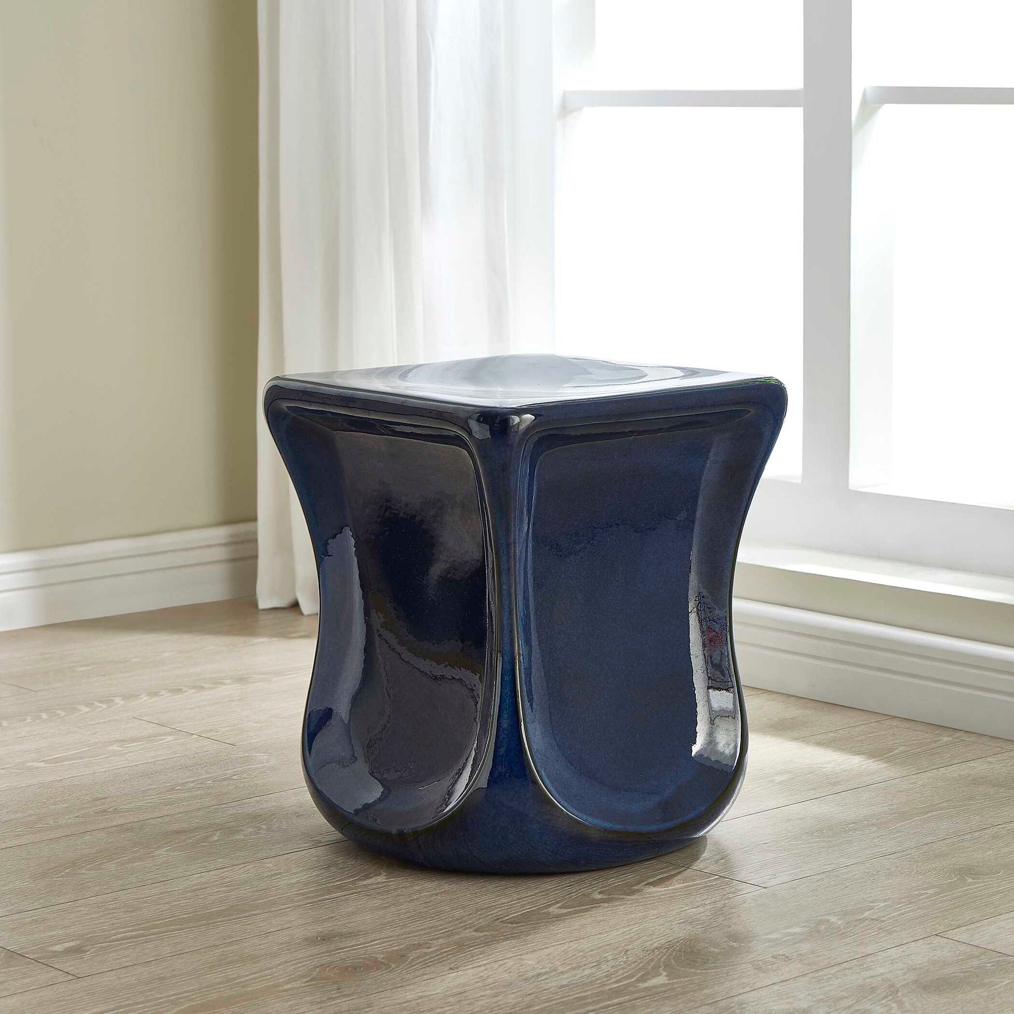 Kaz - Garden Stool - Deep Blue – Santa Barbara Design Center